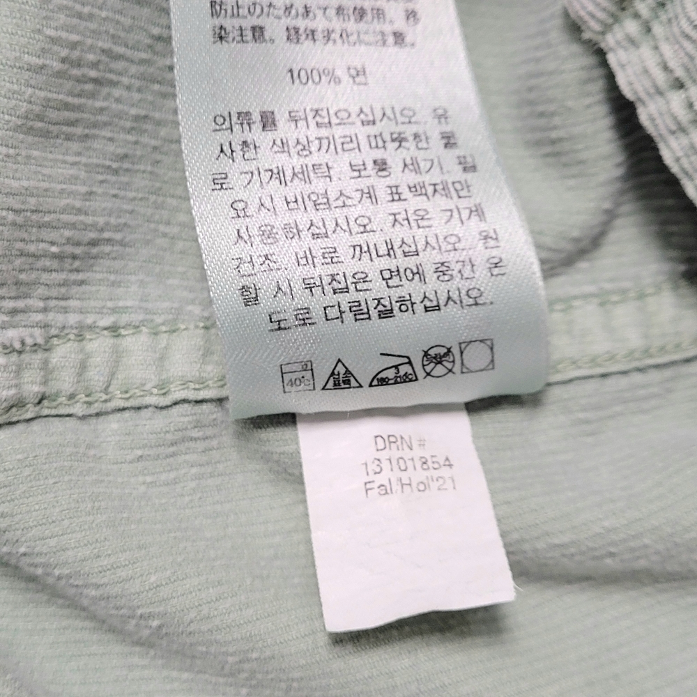 Eddie Bauer Men’s XL Classic Fit Corduroy Green Button Down Shirt Casual - Picture 6 of 9
